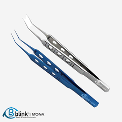Ophthalmic Curved Masket Capsulorhexis Forceps Surgical Instrument With Three-Hole