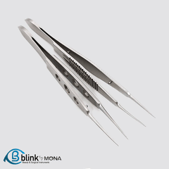 Ophthalmic Microscopic Forceps Straight Surgical Instrument with Platform