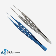 Straight Toothed Ophthalmic Suture Forceps Surgical Instrument 1*2 Tooth with Four-hole