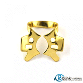 4Pcs Dental Rubber Dam Clamps Winged Gold Coated