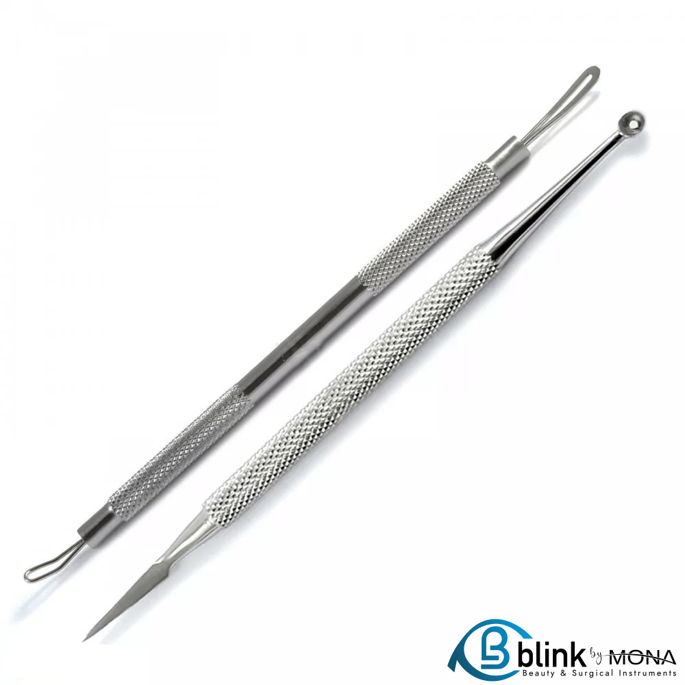 2 Pcs Blackhead Whitehead Removal Comedone 6-7 Extractors Set
