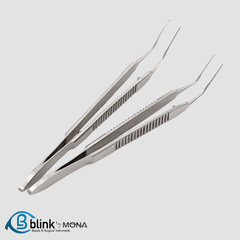 Stainless Utrata Capsulorhexis Forceps Ophthalmic Instrument with Flat Handle