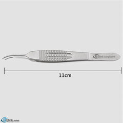 Castroviejo Suture Forceps Micro Suturing Tweezers Curved with Grooved