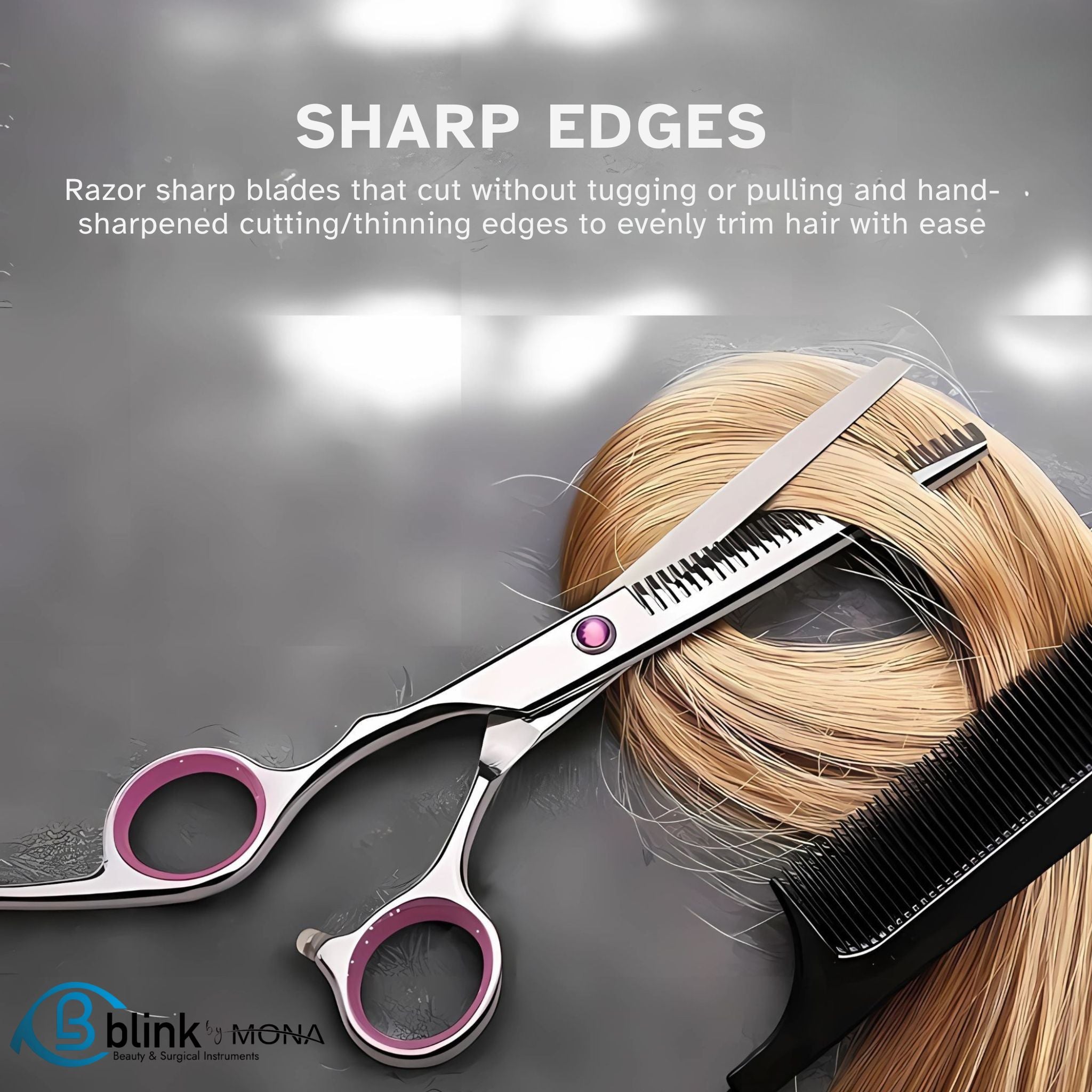 High-quality stainless steel scissors ideal for everyday salon use