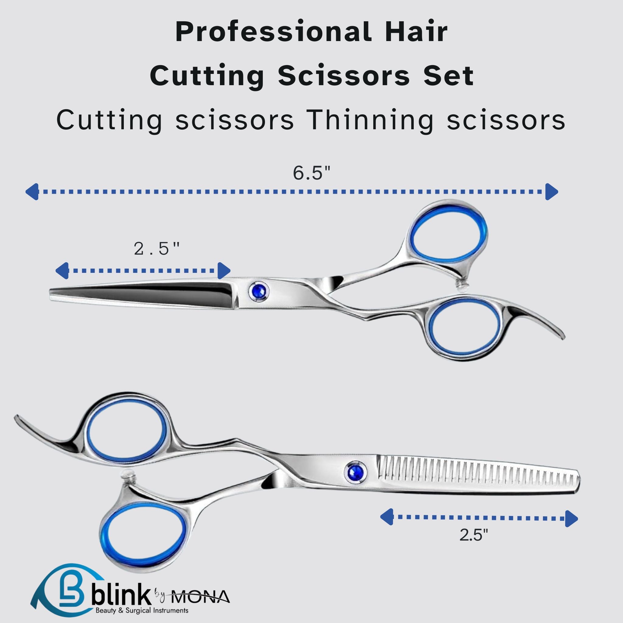 Offset grip handle on cutting scissors for reduced hand and wrist strain