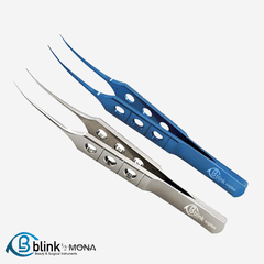 Ophthalmic Curved Suture Tying Forceps Surgical Instrument with Three-hole