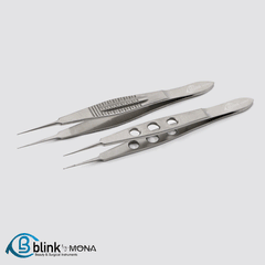 Ophthalmic Microscopic Forceps Straight Surgical Instrument 1×2 Toothed
