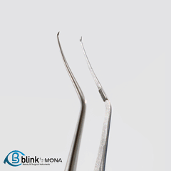 Stainless Utrata Capsulorhexis Forceps Curved Angle Ophthalmic Instrument