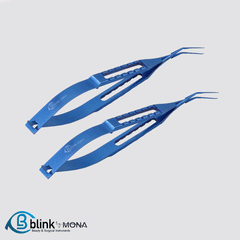 Titanium Inamura Capsulorhexis Forceps Ophthalmic Instrument with Hollowed Flat Handle