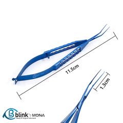 Titanium Inamura Capsulorhexis Forceps Ophthalmic Instrument with Hollowed Flat Handle