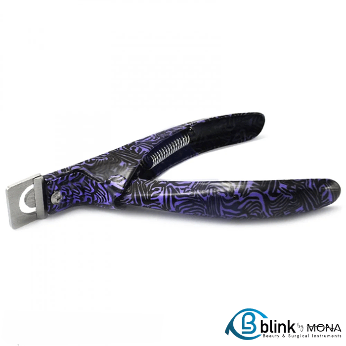 Acrylic Fake Nail Clipper (Black & Purple)