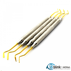 4Pcs Dental Composite Tools Titanium Coated Gold